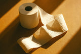 BAMBUM bamboo toilet paper sheet in warm afternoon light